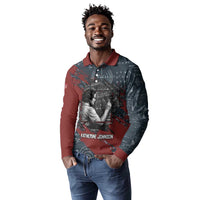 Katherine Johnson Long Sleeve Polo Shirt with Chalkboard Math Scene, Verify the Numbers Quote and Space Orbit - Wonder Print Shop