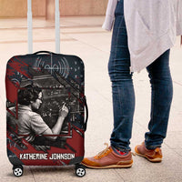 Katherine Johnson Luggage Cover with Chalkboard Math Scene, Verify the Numbers Quote and Space Orbit - Wonder Print Shop