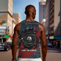 Katherine Johnson Men Tank Top with Chalkboard Math Scene, Verify the Numbers Quote and Space Orbit - Wonder Print Shop