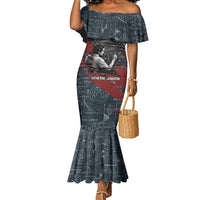 Katherine Johnson Mermaid Dress with Chalkboard Math Scene, Verify the Numbers Quote and Space Orbit - Wonder Print Shop