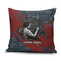 Katherine Johnson Pillow Cover with Chalkboard Math Scene, Verify the Numbers Quote and Space Orbit - Wonder Print Shop