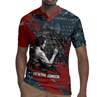 Katherine Johnson Rugby Jersey with Chalkboard Math Scene, Verify the Numbers Quote and Space Orbit - Wonder Print Shop