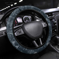 Katherine Johnson Steering Wheel Cover with Chalkboard Math Scene, Verify the Numbers Quote and Space Orbit - Wonder Print Shop
