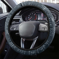 Katherine Johnson Steering Wheel Cover with Chalkboard Math Scene, Verify the Numbers Quote and Space Orbit - Wonder Print Shop