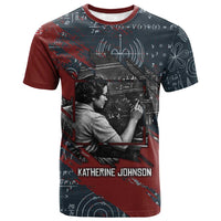 Katherine Johnson T shirt with Chalkboard Math Scene, Verify the Numbers Quote and Space Orbit - Wonder Print Shop