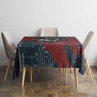 Katherine Johnson Tablecloth with Chalkboard Math Scene, Verify the Numbers Quote and Space Orbit - Wonder Print Shop