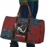 Katherine Johnson Travel Bag with Chalkboard Math Scene, Verify the Numbers Quote and Space Orbit - Wonder Print Shop