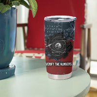 Katherine Johnson Tumbler Cup with Chalkboard Math Scene, Verify the Numbers Quote and Space Orbit - Wonder Print Shop