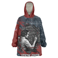 Katherine Johnson Wearable Blanket Hoodie with Chalkboard Math Scene, Verify the Numbers Quote and Space Orbit - Wonder Print Shop