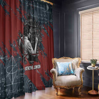Katherine Johnson Window Curtain with Chalkboard Math Scene, Verify the Numbers Quote and Space Orbit - Wonder Print Shop