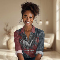 Katherine Johnson Women Casual Shirt with Chalkboard Math Scene, Verify the Numbers Quote and Space Orbit - Wonder Print Shop