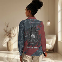 Katherine Johnson Women Casual Shirt with Chalkboard Math Scene, Verify the Numbers Quote and Space Orbit - Wonder Print Shop