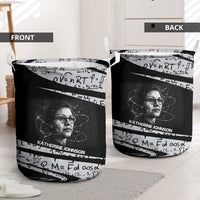 Katherine Johnson Laundry Basket with Orbital Space Portrait, Historic NASA Launch Dates and Physics - Wonder Print Shop