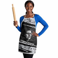 Katherine Johnson Apron with Orbital Space Portrait, Historic NASA Launch Dates and Physics - Wonder Print Shop