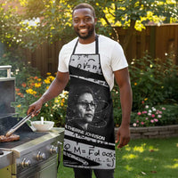 Katherine Johnson Apron with Orbital Space Portrait, Historic NASA Launch Dates and Physics - Wonder Print Shop