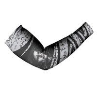 Katherine Johnson Arm Sleeves with Orbital Space Portrait, Historic NASA Launch Dates and Physics - Wonder Print Shop