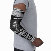 Katherine Johnson Arm Sleeves with Orbital Space Portrait, Historic NASA Launch Dates and Physics - Wonder Print Shop