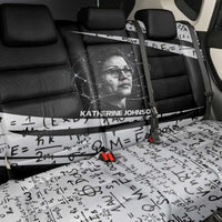 Katherine Johnson Back Car Seat Cover with Orbital Space Portrait, Historic NASA Launch Dates and Physics - Wonder Print Shop