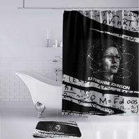 Katherine Johnson Bathroom Set with Orbital Space Portrait, Historic NASA Launch Dates and Physics - Wonder Print Shop