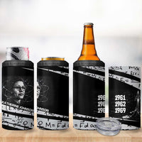 Katherine Johnson 4 in 1 Can Cooler Tumbler with Orbital Space Portrait, Historic NASA Launch Dates and Physics - Wonder Print Shop