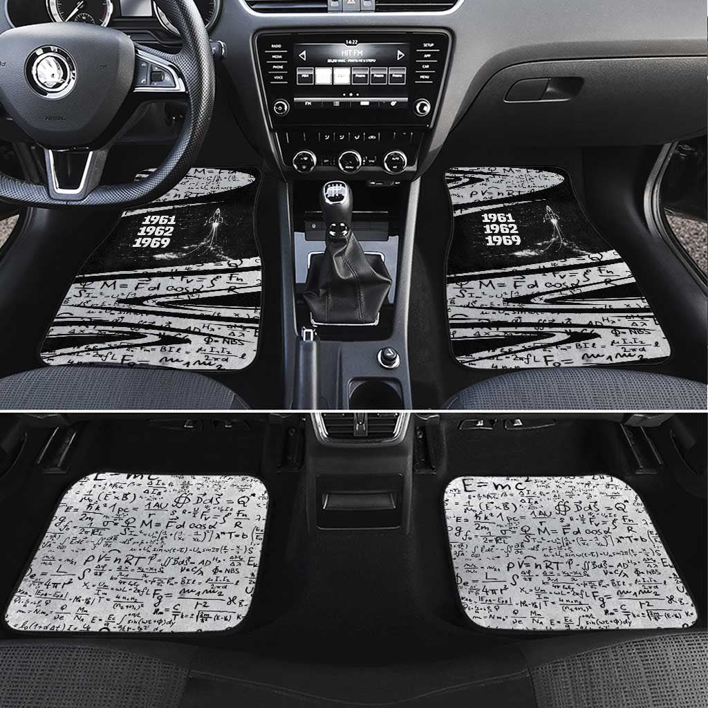 Katherine Johnson Car Mats with Orbital Space Portrait, Historic NASA Launch Dates and Physics - Wonder Print Shop