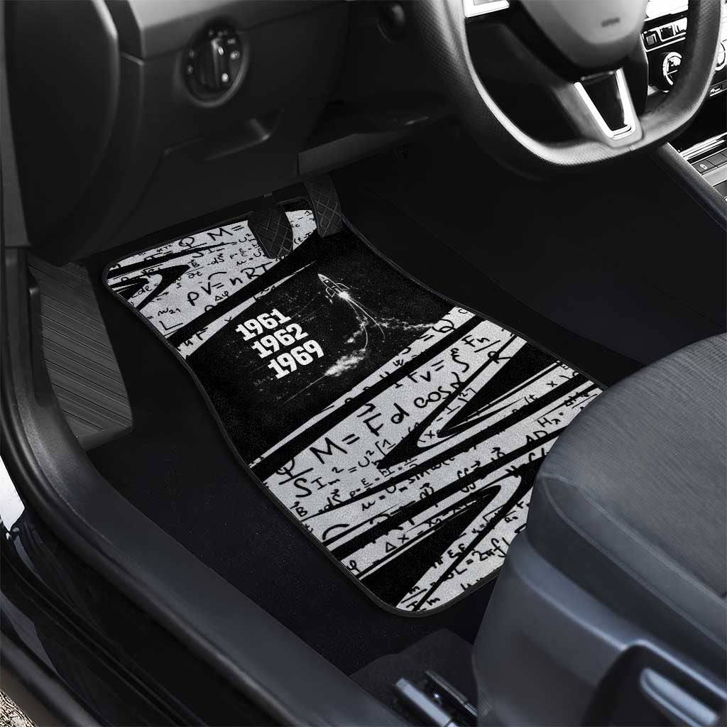Katherine Johnson Car Mats with Orbital Space Portrait, Historic NASA Launch Dates and Physics - Wonder Print Shop