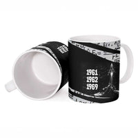 Katherine Johnson Ceramic Mug with Orbital Space Portrait, Historic NASA Launch Dates and Physics - Wonder Print Shop