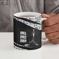 Katherine Johnson Ceramic Mug with Orbital Space Portrait, Historic NASA Launch Dates and Physics - Wonder Print Shop