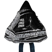 Katherine Johnson Cloak with Orbital Space Portrait, Historic NASA Launch Dates and Physics - Wonder Print Shop