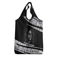 Katherine Johnson Grocery Bag with Orbital Space Portrait, Historic NASA Launch Dates and Physics - Wonder Print Shop