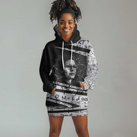 Katherine Johnson Hoodie Dress with Orbital Space Portrait, Historic NASA Launch Dates and Physics - Wonder Print Shop