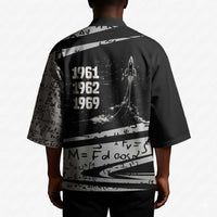 Katherine Johnson Kimono with Orbital Space Portrait, Historic NASA Launch Dates and Physics - Wonder Print Shop