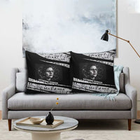 Katherine Johnson Pillow Cover with Orbital Space Portrait, Historic NASA Launch Dates and Physics - Wonder Print Shop
