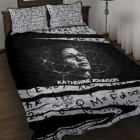 Katherine Johnson Quilt Bed Set with Orbital Space Portrait, Historic NASA Launch Dates and Physics - Wonder Print Shop