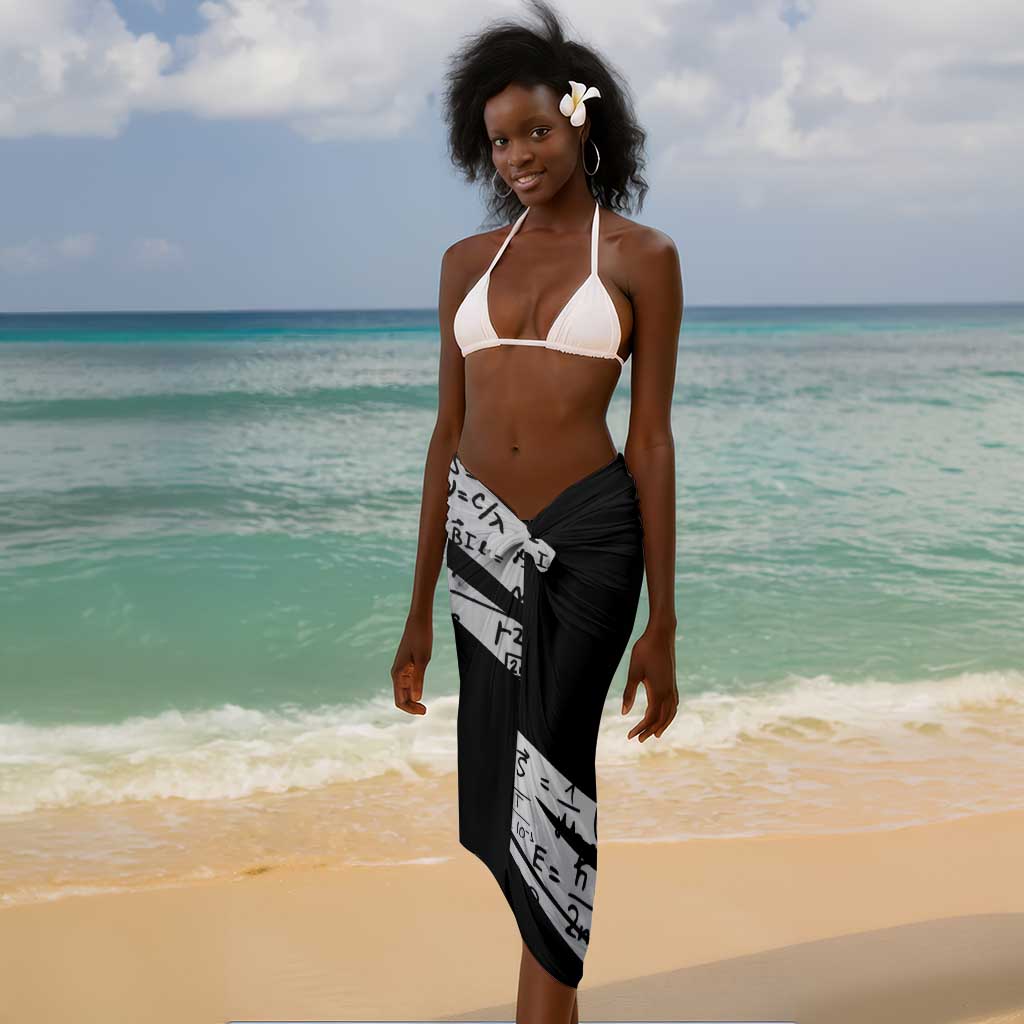 Katherine Johnson Sarong with Orbital Space Portrait, Historic NASA Launch Dates and Physics - Wonder Print Shop