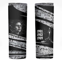 Katherine Johnson Skinny Tumbler with Orbital Space Portrait, Historic NASA Launch Dates and Physics - Wonder Print Shop