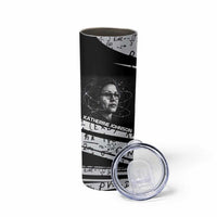 Katherine Johnson Skinny Tumbler with Orbital Space Portrait, Historic NASA Launch Dates and Physics - Wonder Print Shop