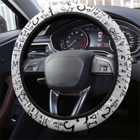 Katherine Johnson Steering Wheel Cover with Orbital Space Portrait, Historic NASA Launch Dates and Physics - Wonder Print Shop
