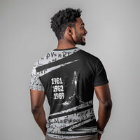Katherine Johnson T shirt with Orbital Space Portrait, Historic NASA Launch Dates and Physics - Wonder Print Shop