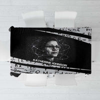 Katherine Johnson Tablecloth with Orbital Space Portrait, Historic NASA Launch Dates and Physics - Wonder Print Shop