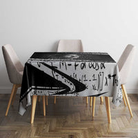 Katherine Johnson Tablecloth with Orbital Space Portrait, Historic NASA Launch Dates and Physics - Wonder Print Shop