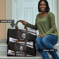 Katherine Johnson Travel Bag with Orbital Space Portrait, Historic NASA Launch Dates and Physics - Wonder Print Shop