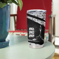 Katherine Johnson Tumbler Cup with Orbital Space Portrait, Historic NASA Launch Dates and Physics - Wonder Print Shop