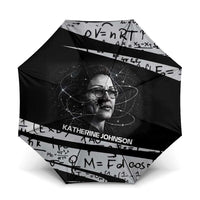 Katherine Johnson Umbrella with Orbital Space Portrait, Historic NASA Launch Dates and Physics - Wonder Print Shop
