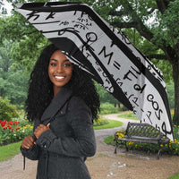Katherine Johnson Umbrella with Orbital Space Portrait, Historic NASA Launch Dates and Physics - Wonder Print Shop