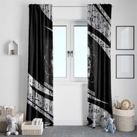 Katherine Johnson Window Curtain with Orbital Space Portrait, Historic NASA Launch Dates and Physics - Wonder Print Shop