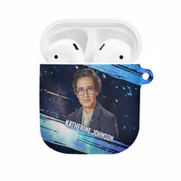 Katherine Johnson AirPods Case with Galaxy Background, Hidden No More Quote and Rocket Brain Equation - Wonder Print Shop