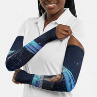 Katherine Johnson Arm Sleeves with Galaxy Background, Hidden No More Quote and Rocket Brain Equation - Wonder Print Shop
