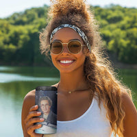 Katherine Johnson 4 in 1 Can Cooler Tumbler with Galaxy Background, Hidden No More Quote and Rocket Brain Equation - Wonder Print Shop