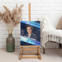 Katherine Johnson Canvas Wall Art with Galaxy Background, Hidden No More Quote and Rocket Brain Equation - Wonder Print Shop